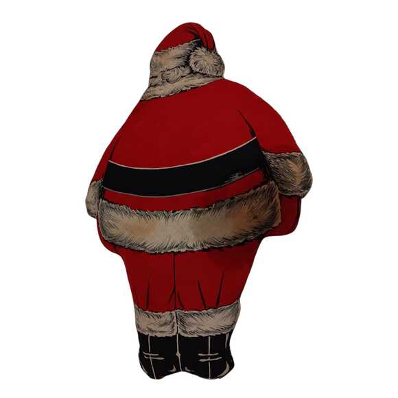 Vintage 1930s Santa Claus Mid Century Christmas Cloth Pillow Retro Holiday Decor - Picture 2 of 2